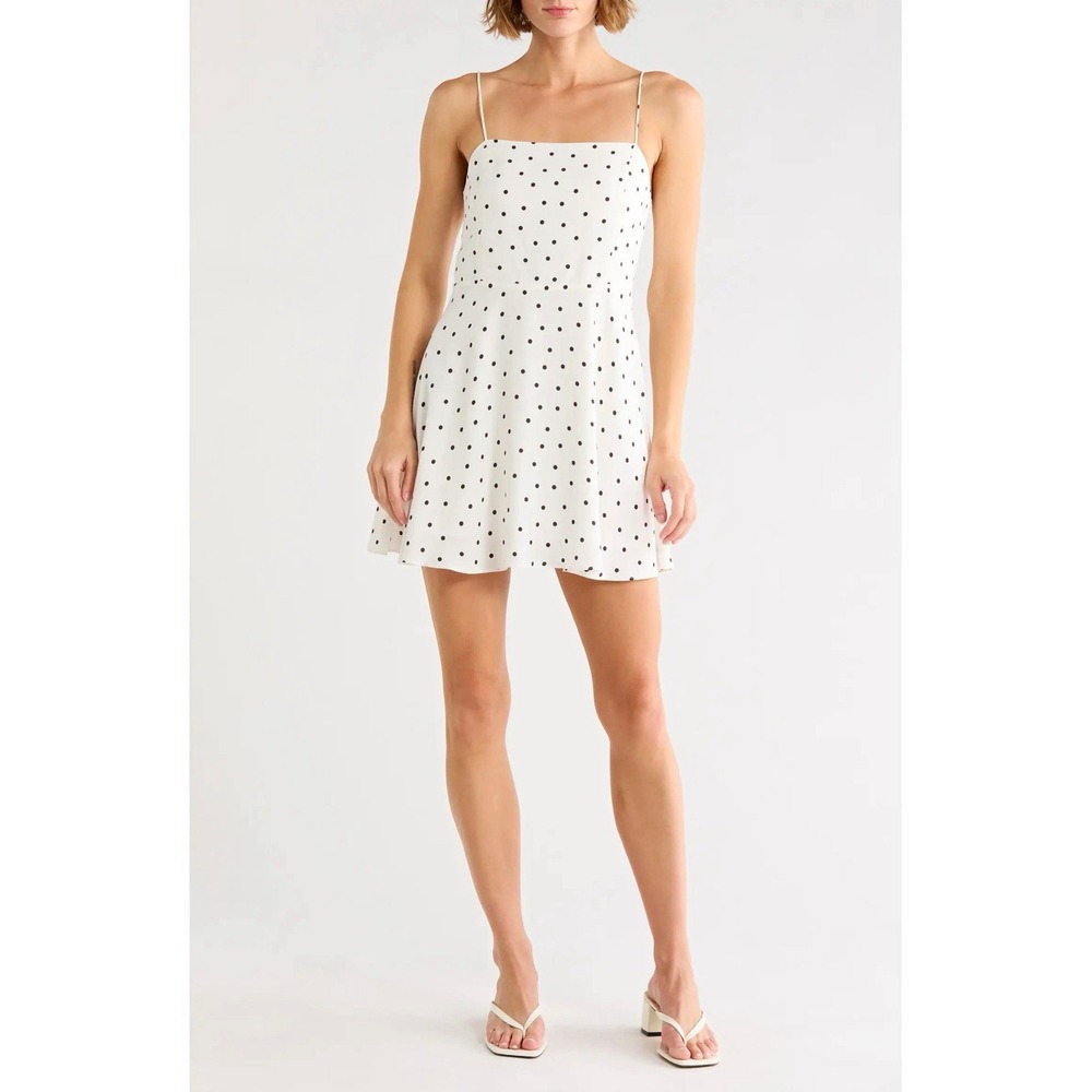Alice + Olivia NWT Glinda Polka Dot Mini Dress Size 6  msrp$395 White Black
